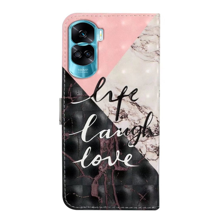 For Honor 90 Lite Oil Embossed 3D Drawing Leather Phone Case(Stitching Marble)