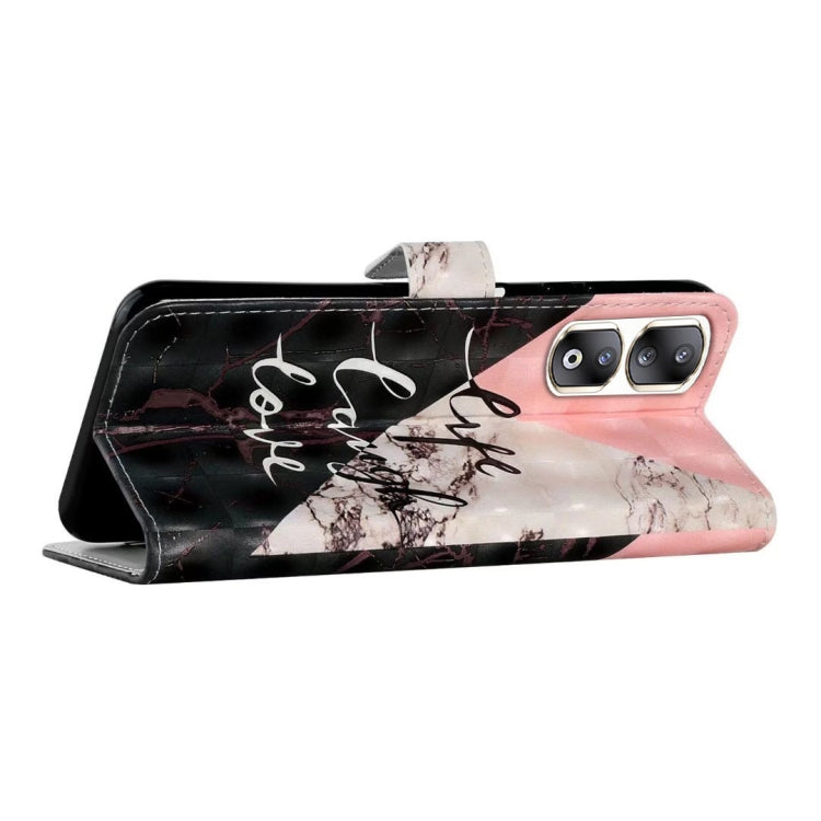 For Honor 90 Pro Oil Embossed 3D Drawing Leather Phone Case(Stitching Marble)