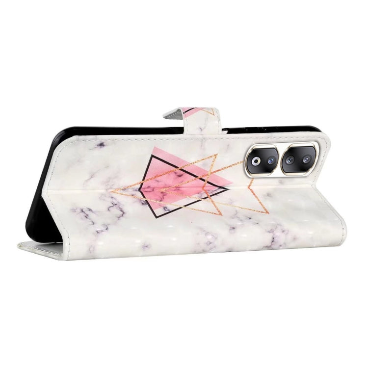 For Honor 90 Pro Oil Embossed 3D Drawing Leather Phone Case(Triangular Marble)