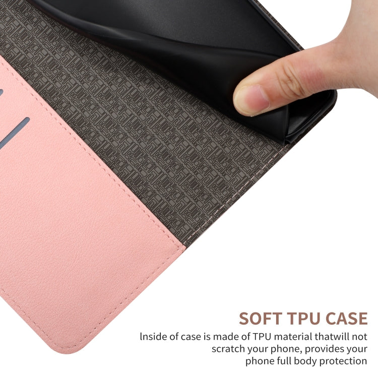 For Honor X9b Rhombic Grid Texture Leather Phone Case(Pink)