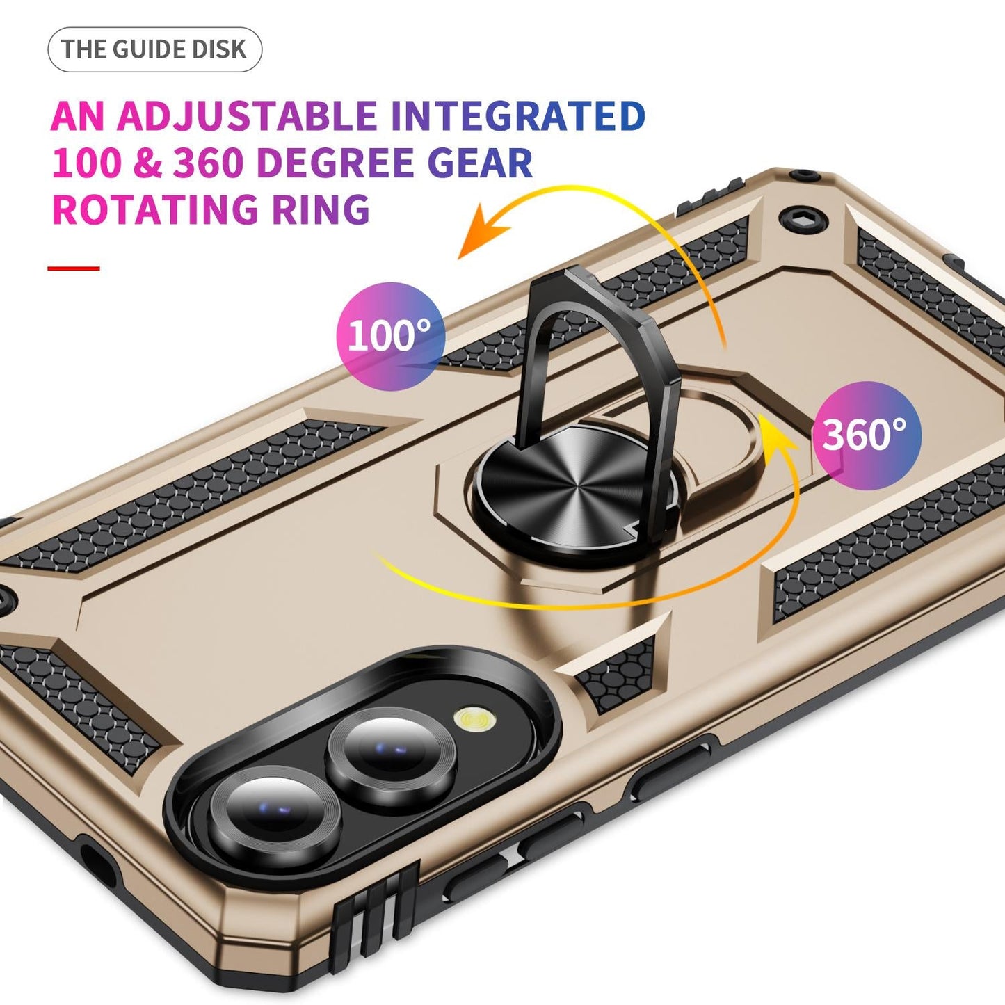 For Samsung Galaxy S25 Edge 5G Shockproof TPU + PC Phone Case(Gold)