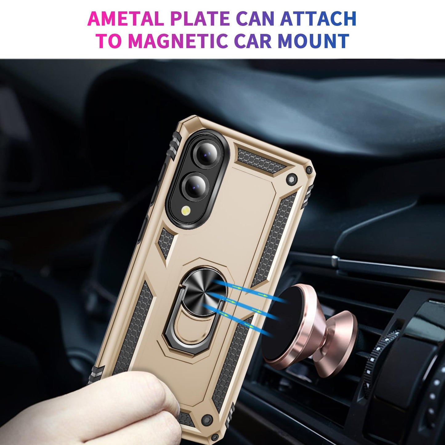 For Samsung Galaxy S25 Edge 5G Shockproof TPU + PC Phone Case(Gold)