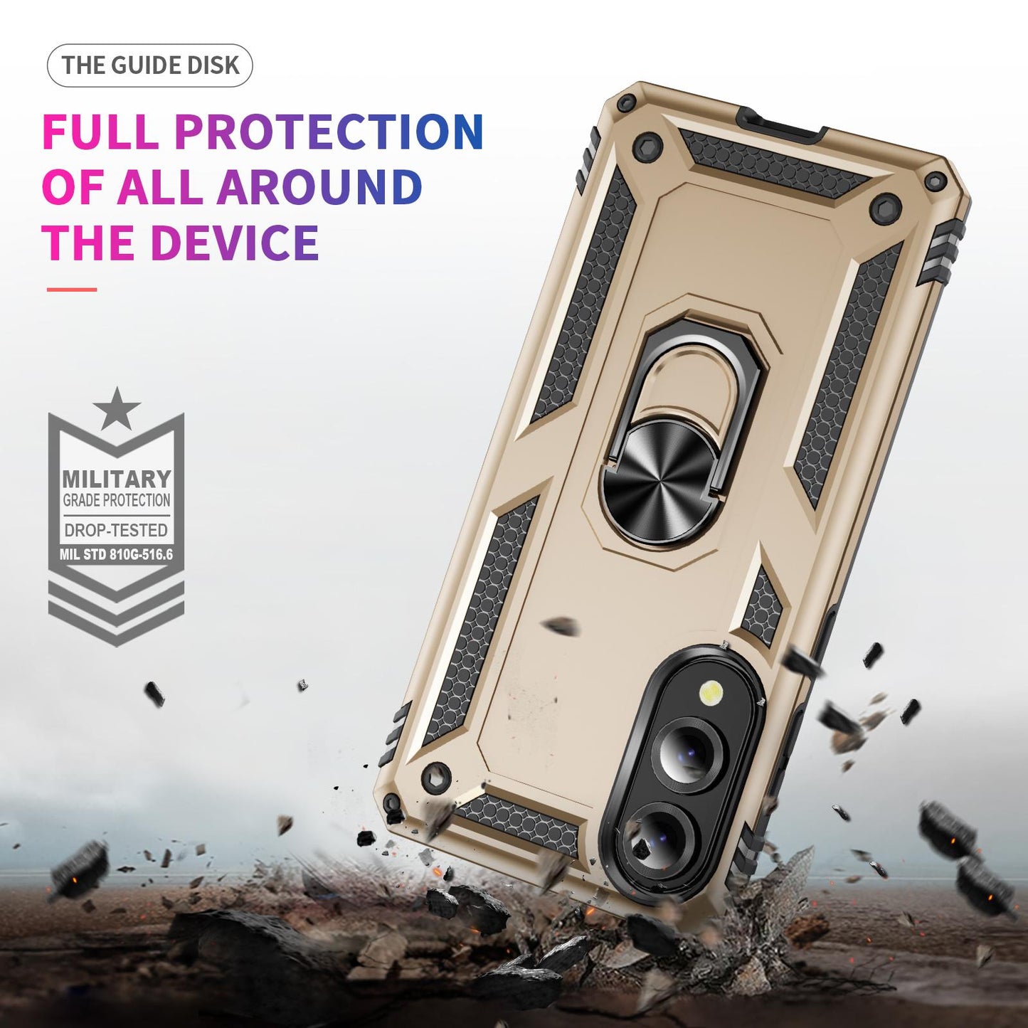 For Samsung Galaxy S25 Edge 5G Shockproof TPU + PC Phone Case(Gold)