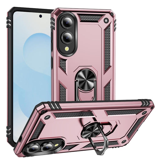 For Samsung Galaxy S25 Edge 5G Shockproof TPU + PC Phone Case(Rose Gold)
