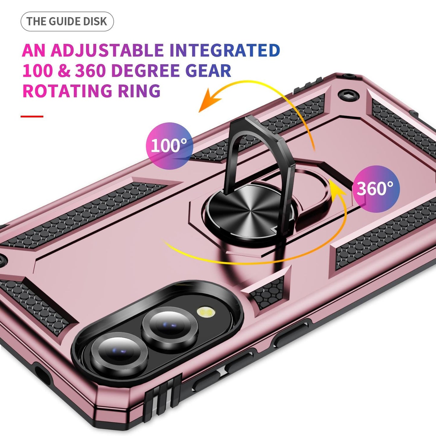 For Samsung Galaxy S25 Edge 5G Shockproof TPU + PC Phone Case(Rose Gold)