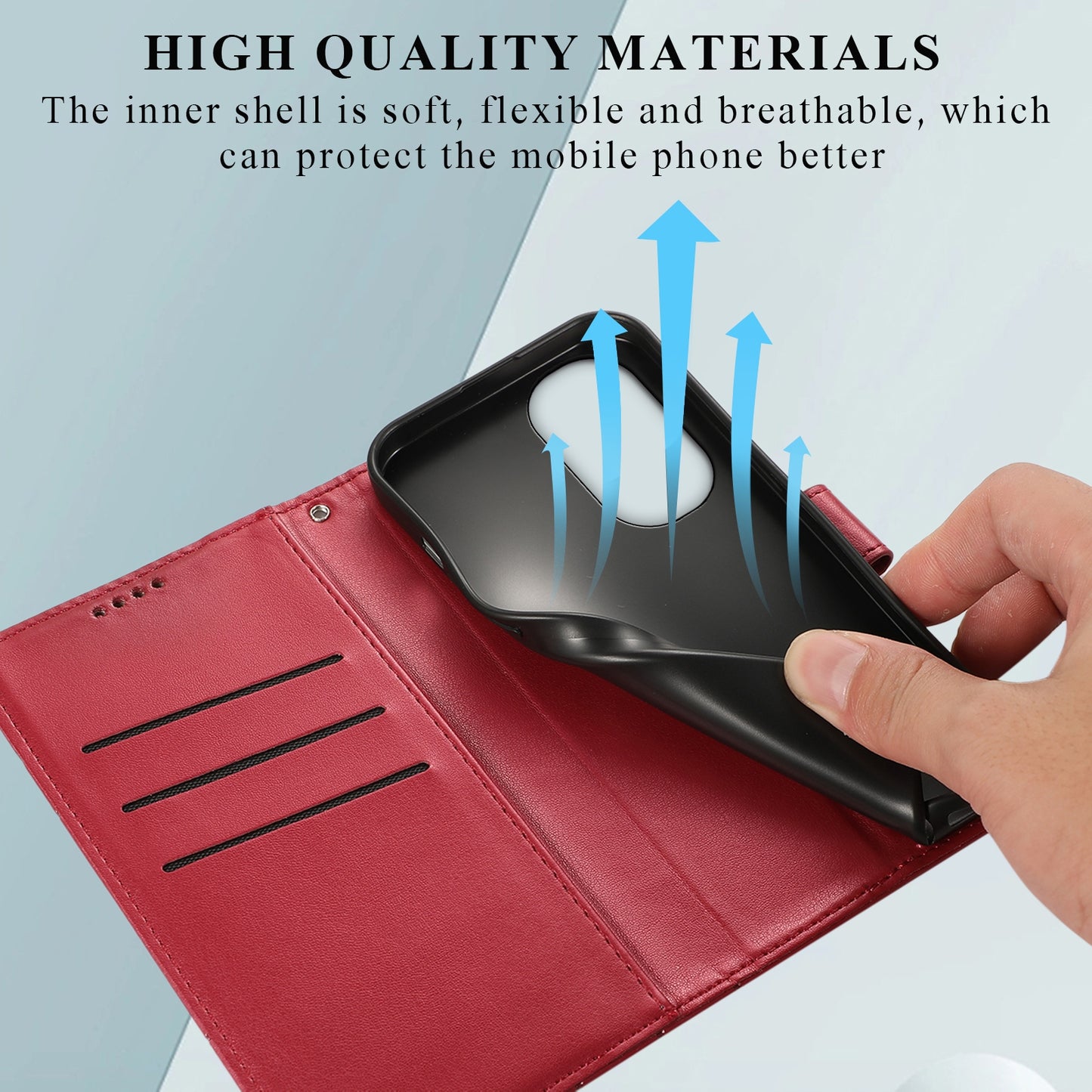 For Motorola Edge 30 Pro PU Genuine Leather Texture Embossed Line Phone Case(Red)