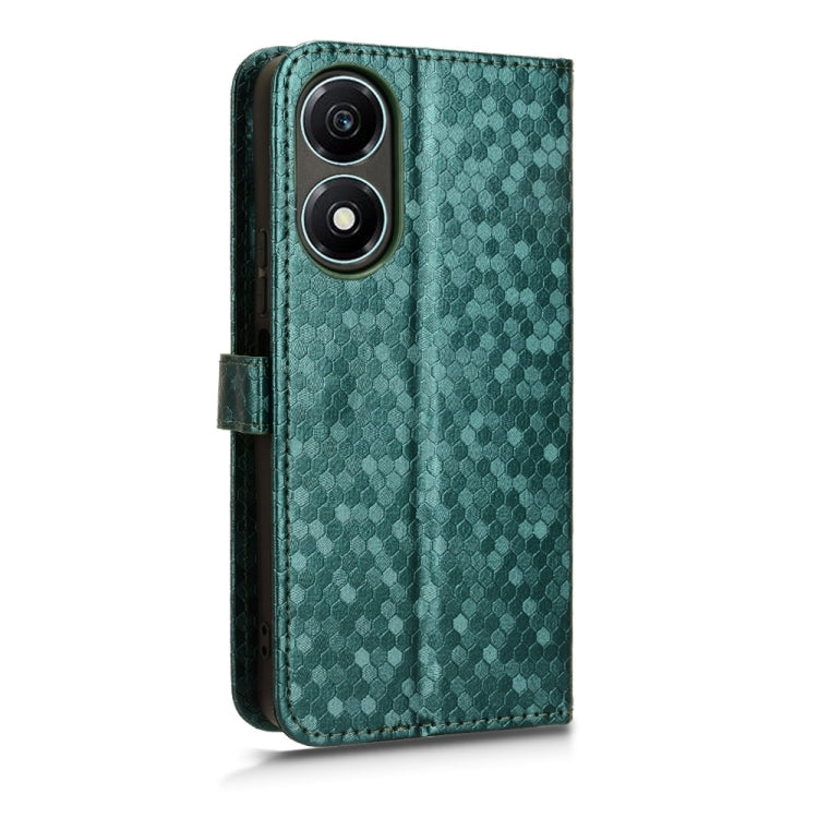 For Honor X5 Plus / Play 40C 5G Honeycomb Dot Texture Leather Phone Case(Green)
