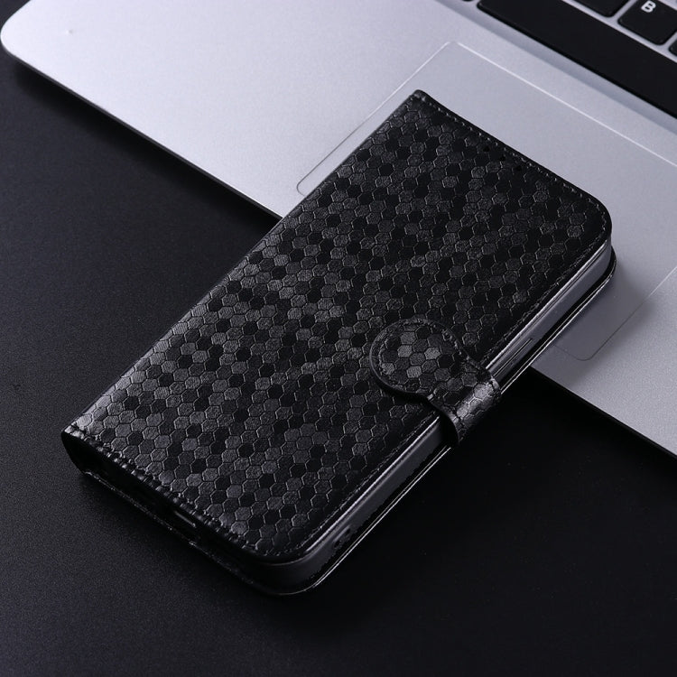 For Honor X8b Honeycomb Dot Texture Leather Phone Case(Black)