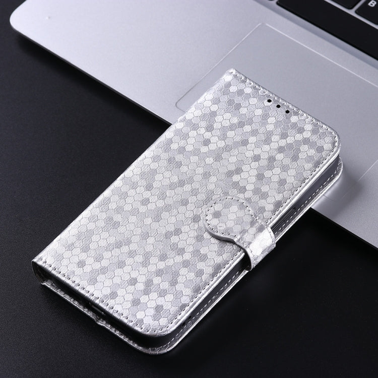 For Honor X8b Honeycomb Dot Texture Leather Phone Case(Silver)