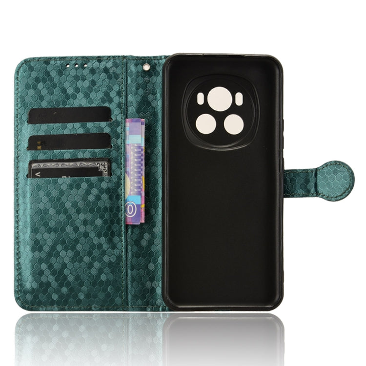 For Honor Magic6 Honeycomb Dot Texture Leather Phone Case(Green)