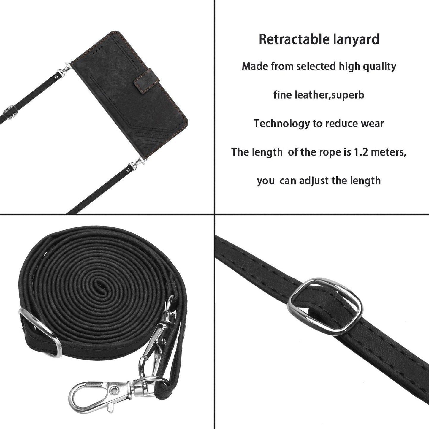 For vivo V50 Skin Feel Stripe Pattern Leather Phone Case with Lanyard(Black)