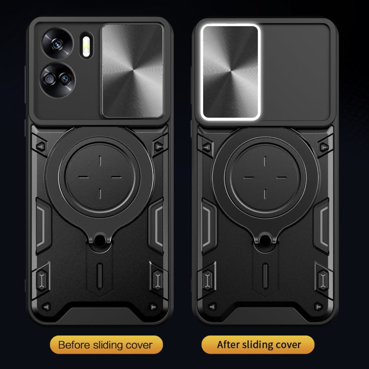 For Honor 90 Lite 5G CD Texture Sliding Camshield Magnetic Holder Phone Case(Red)