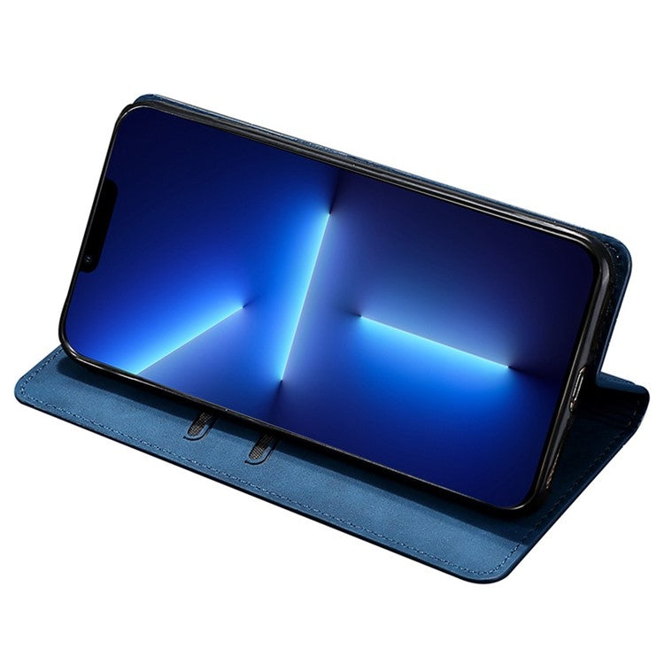 For Honor Magic6 Skin Feel Magnetic Leather Phone Case(Blue)