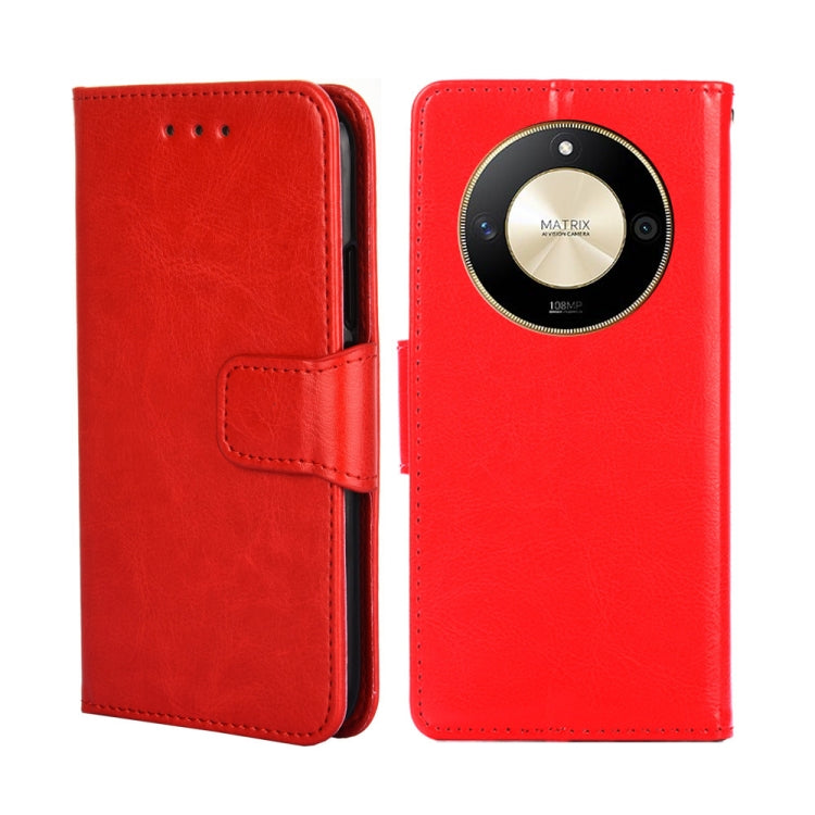 For Honor X50 5G Crystal Texture Leather Phone Case(Red)