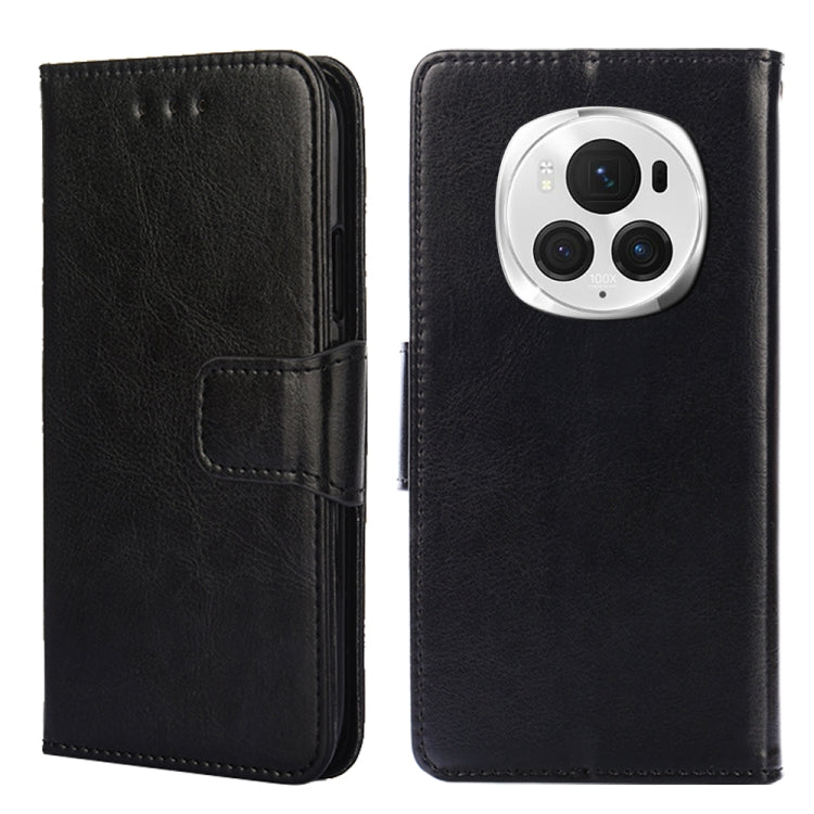 For Honor Magic6 Pro Crystal Texture Leather Phone Case(Black)
