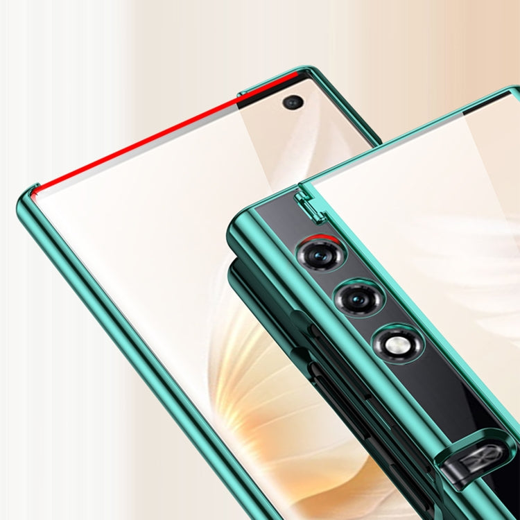 For Honor V Purse 6D Electroplate PC Phone Case(Green)