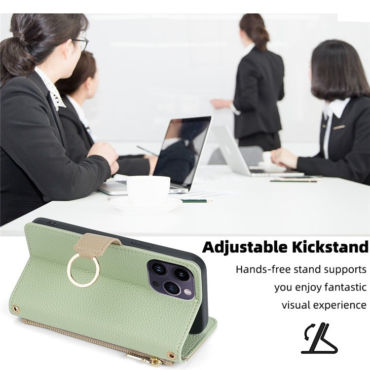 For Honor X50 5G Crossbody Litchi Texture Leather Phone Case(Green)