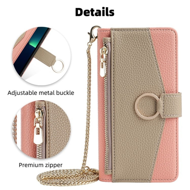 For Honor X9a 5G Crossbody Litchi Texture Leather Phone Case(Pink)