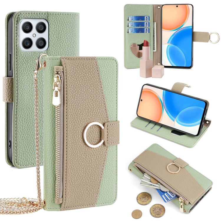 For Honor X30i / X8 Crossbody Litchi Texture Leather Phone Case(Green)