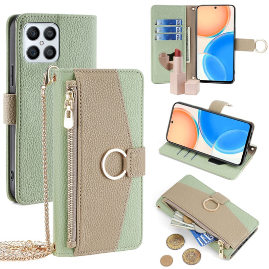 For Honor X30i / X8 Crossbody Litchi Texture Leather Phone Case(Green)
