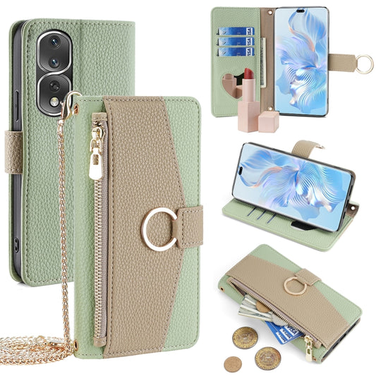 For Honor 80 Pro Crossbody Litchi Texture Leather Phone Case(Green)