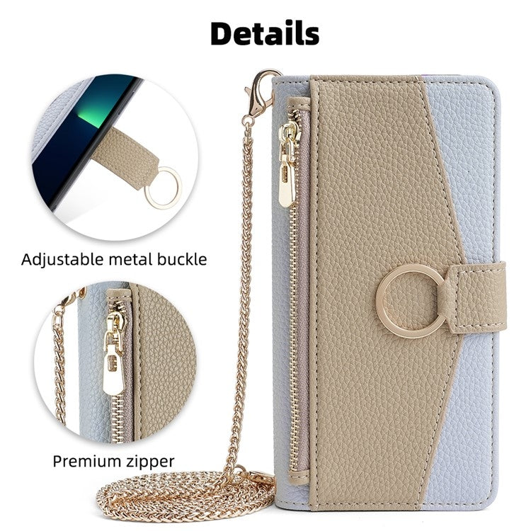 For Honor Magic6 5G Crossbody Litchi Texture Leather Phone Case(Blue)