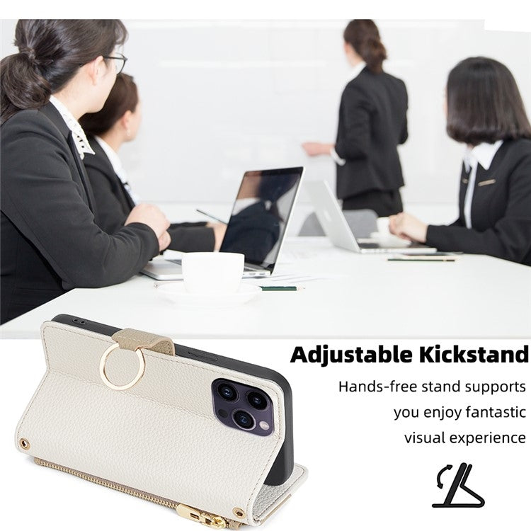 For Honor Magic6 5G Crossbody Litchi Texture Leather Phone Case(White)