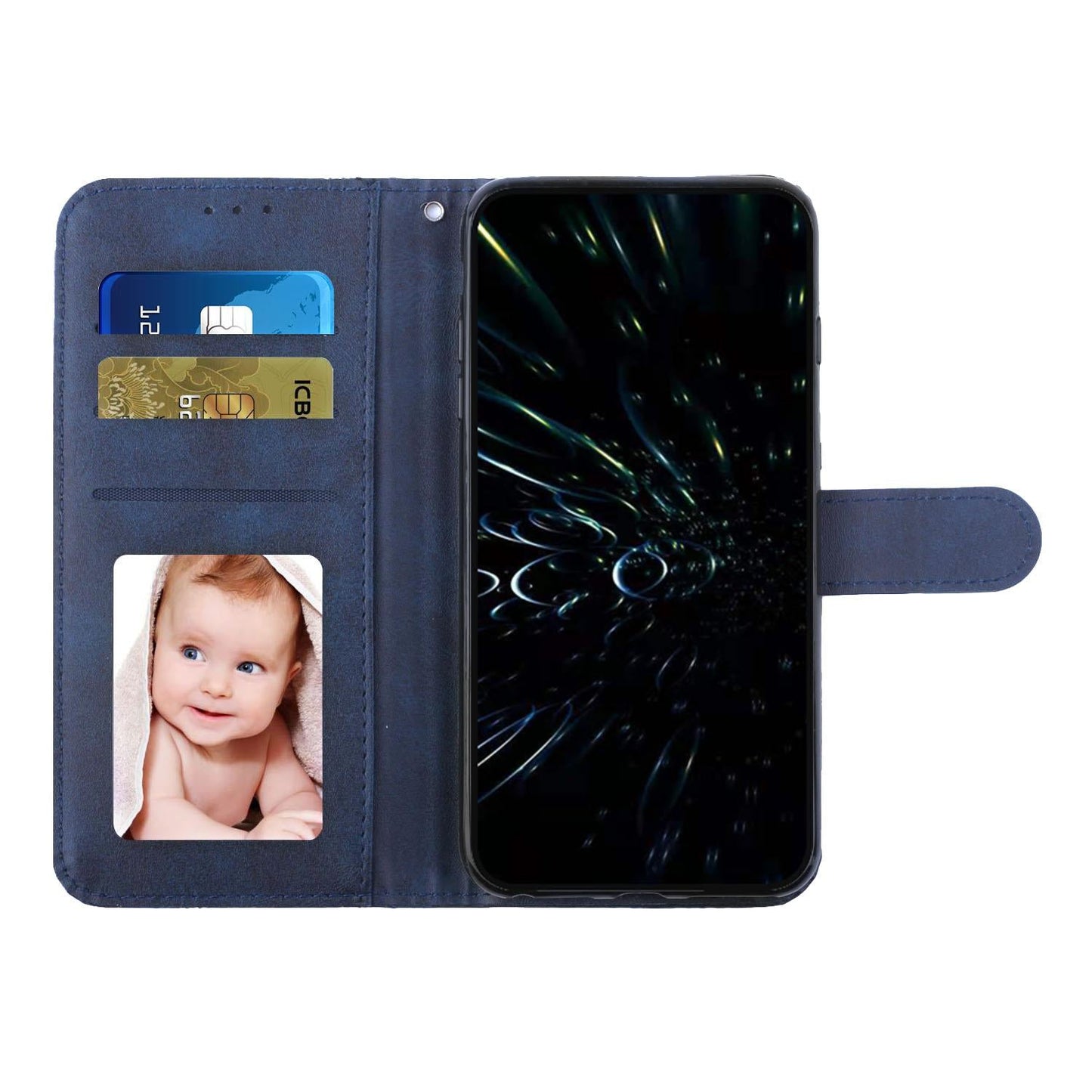 For vivo V50 Lite Stitching Calf Texture Buckle Leather Phone Case(Blue)