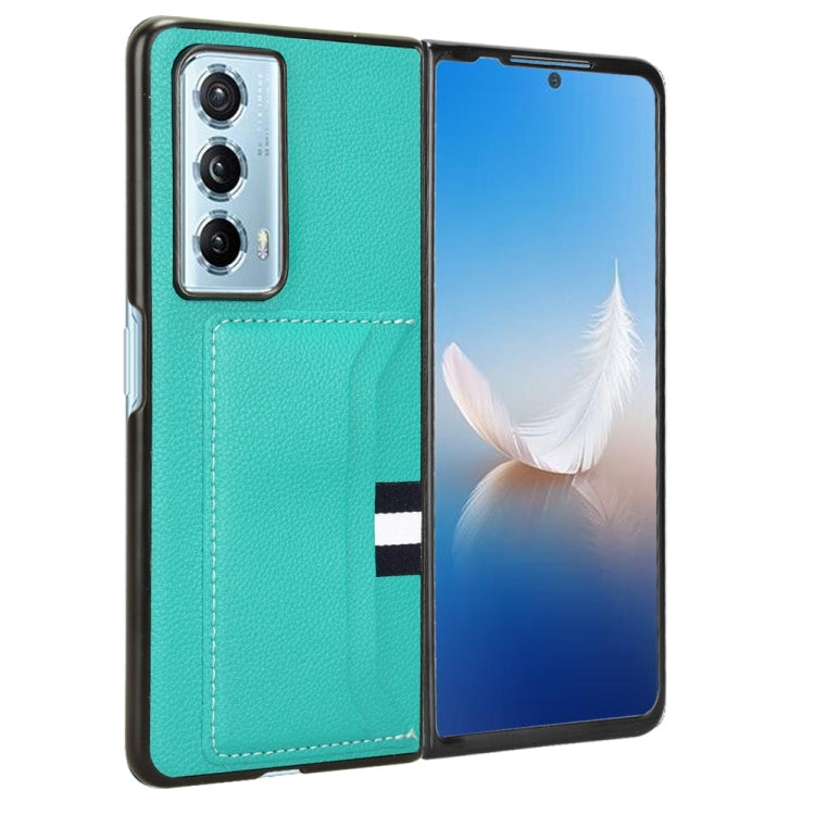 For Honor Magic Vs2 Litchi Texture Card Slots Back Cover Phone Case(Green)