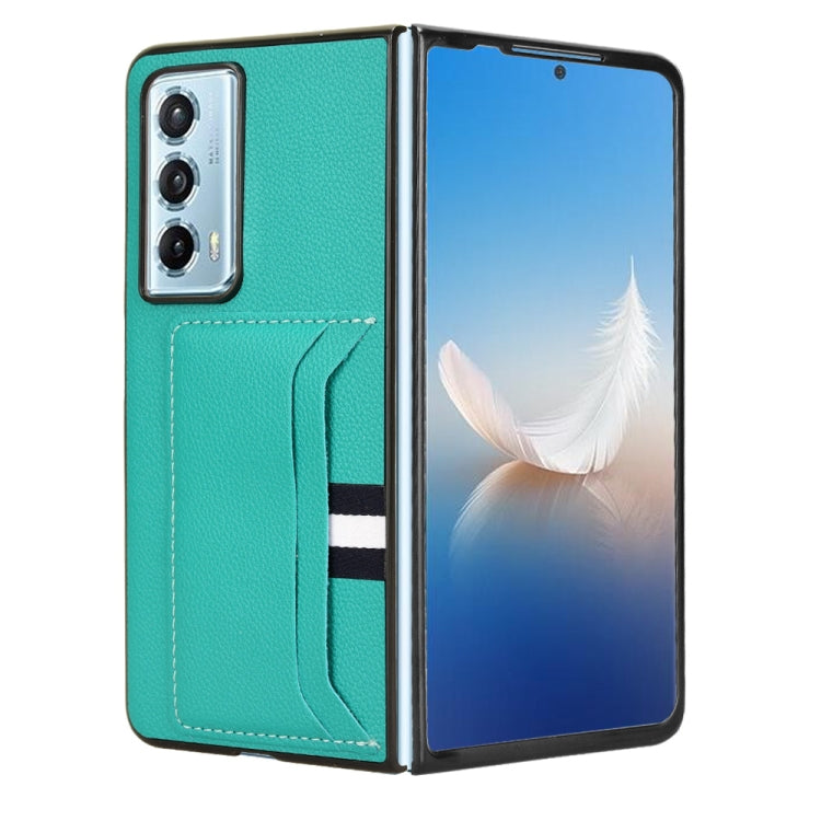 For Honor Magic Vs2 Litchi Texture Card Slots Back Cover Phone Case(Green)