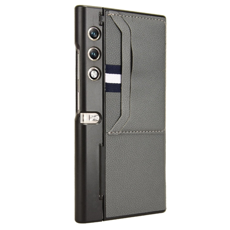 For Honor V Purse Litchi Texture Card Slots Back Cover Phone Case(Grey)