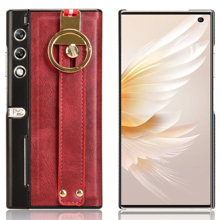 For Honor V Purse Wristband Leather Back Phone Case(Red)