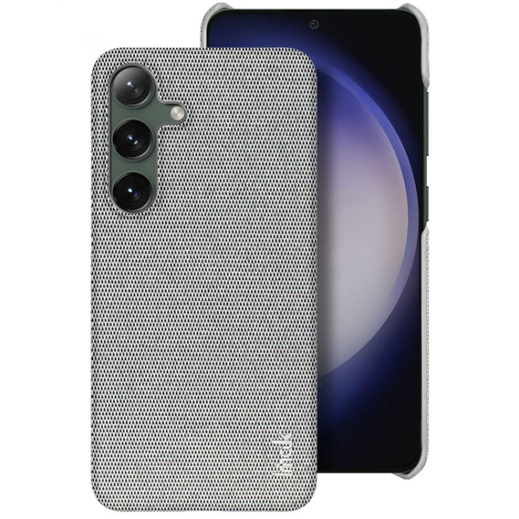 For Samsung Galaxy S24 5G imak Ruiyi Series Cloth Texture PU + PC Phone Case(Light Grey)