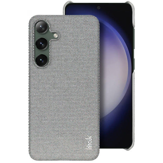 For Samsung Galaxy S24 5G imak Ruiyi Series Cloth Texture PU + PC Phone Case(Light Grey)