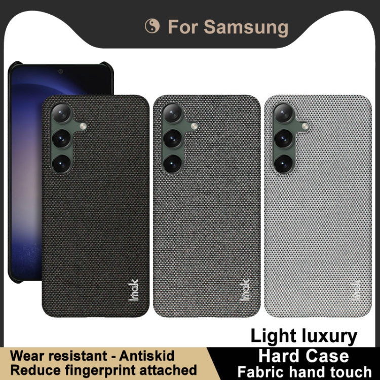 For Samsung Galaxy S24 5G imak Ruiyi Series Cloth Texture PU + PC Phone Case(Dark Grey)
