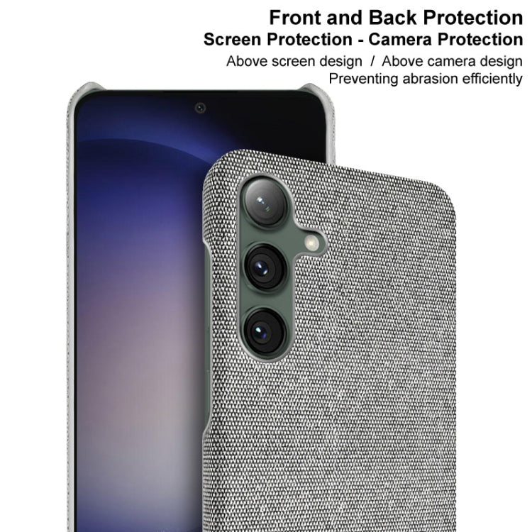 For Samsung Galaxy S24 5G imak Ruiyi Series Cloth Texture PU + PC Phone Case(Dark Grey)