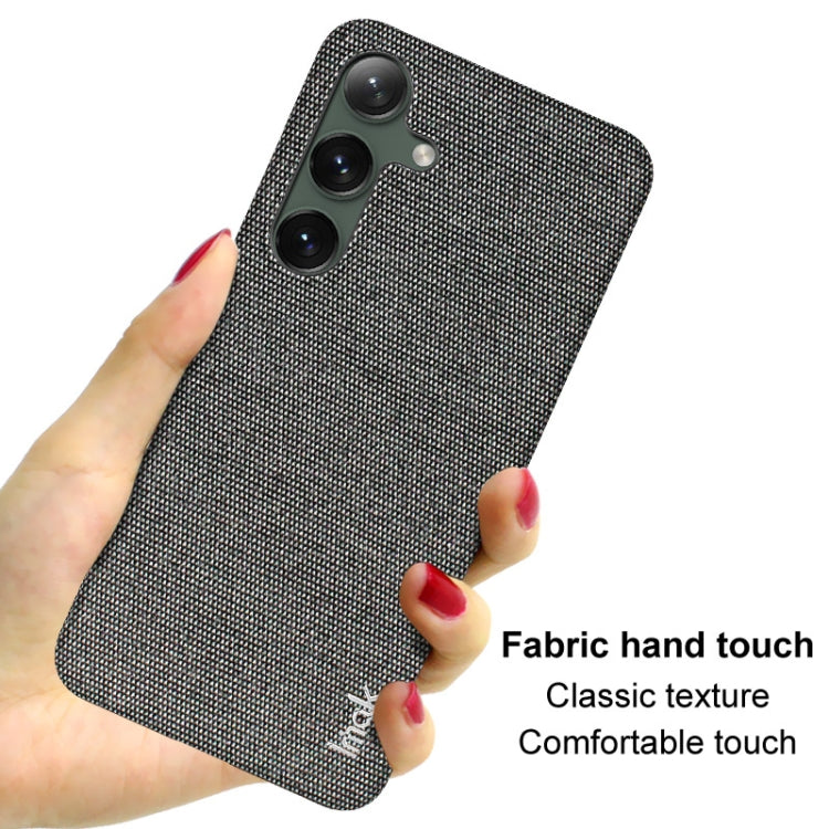 For Samsung Galaxy S24 5G imak Ruiyi Series Cloth Texture PU + PC Phone Case(Dark Grey)