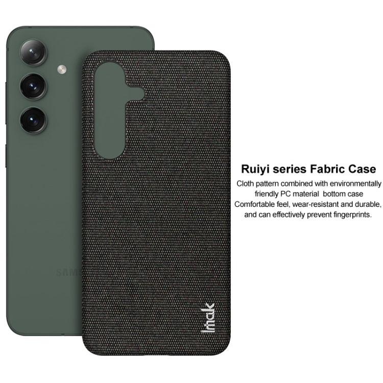 For Samsung Galaxy S24 5G imak Ruiyi Series Cloth Texture PU + PC Phone Case(Dark Grey)
