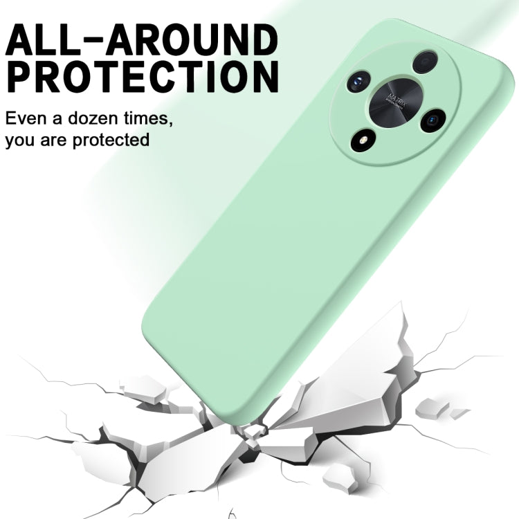 For Honor Magic 6 Lite Solid Color Liquid Silicone Dropproof Full Coverage Protective Case(Green)