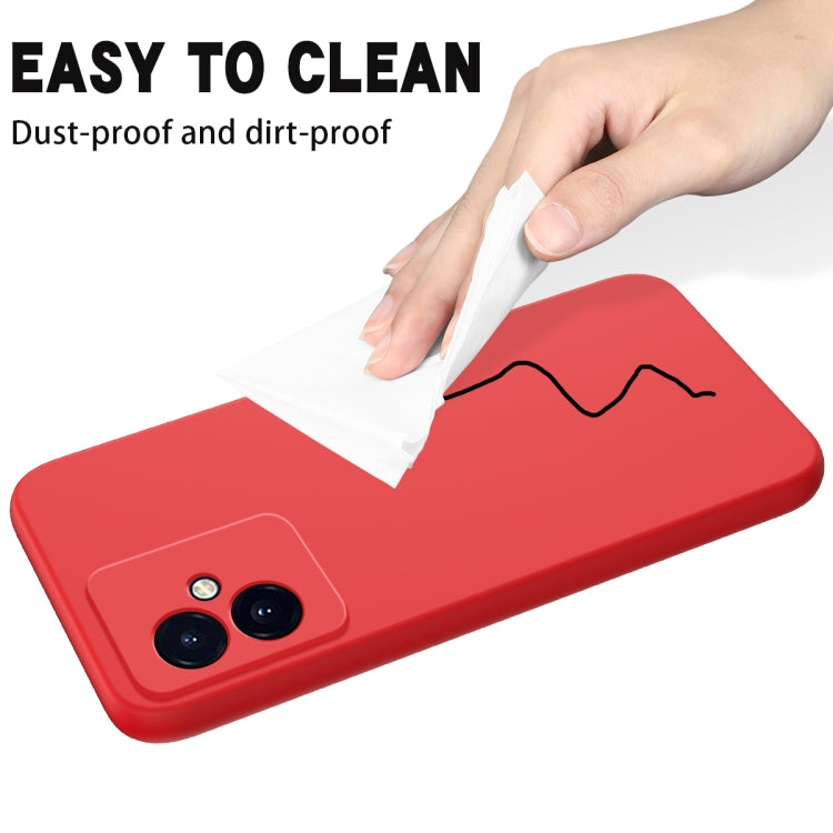 For Honor 100 Solid Color Liquid Silicone Dropproof Full Coverage Protective Case(Red)