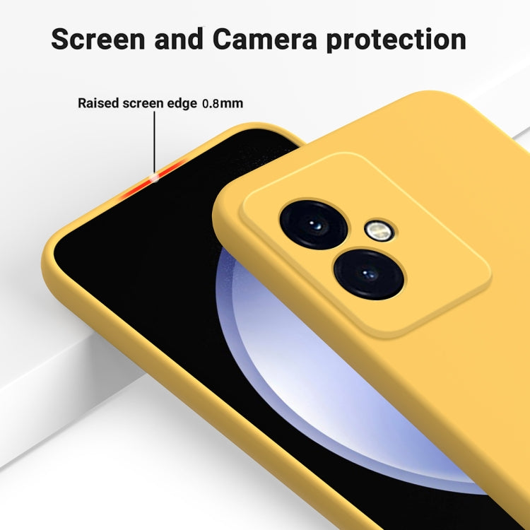 For Honor 100 Solid Color Liquid Silicone Dropproof Full Coverage Protective Case(Yellow)