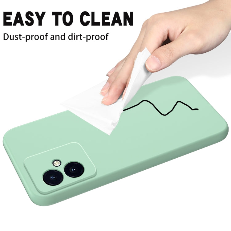For Honor 100 Solid Color Liquid Silicone Dropproof Full Coverage Protective Case(Green)