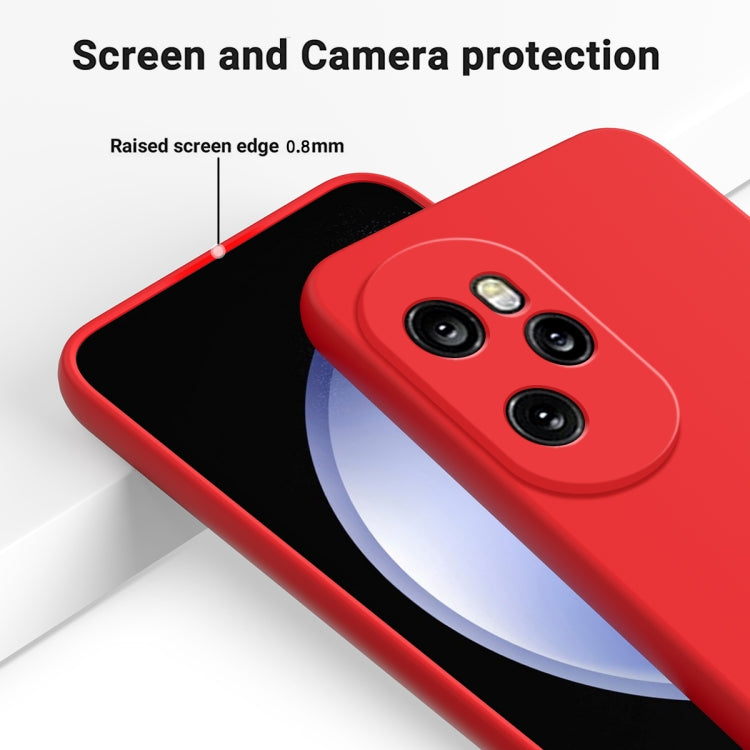 For Honor 100 Pro Solid Color Liquid Silicone Dropproof Full Coverage Protective Case(Red)