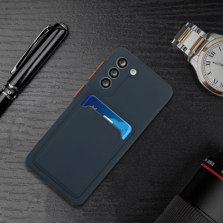 For Samsung Galaxy S24 Card Slot Design Shockproof TPU Phone Case(Dark Blue)