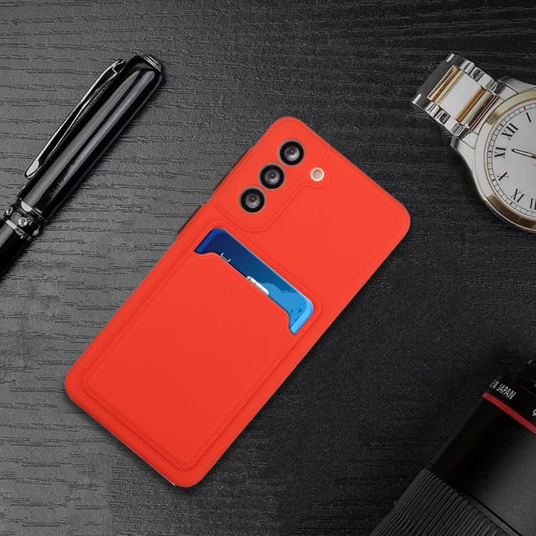 For Samsung Galaxy S24 Card Slot Design Shockproof TPU Phone Case(Red)