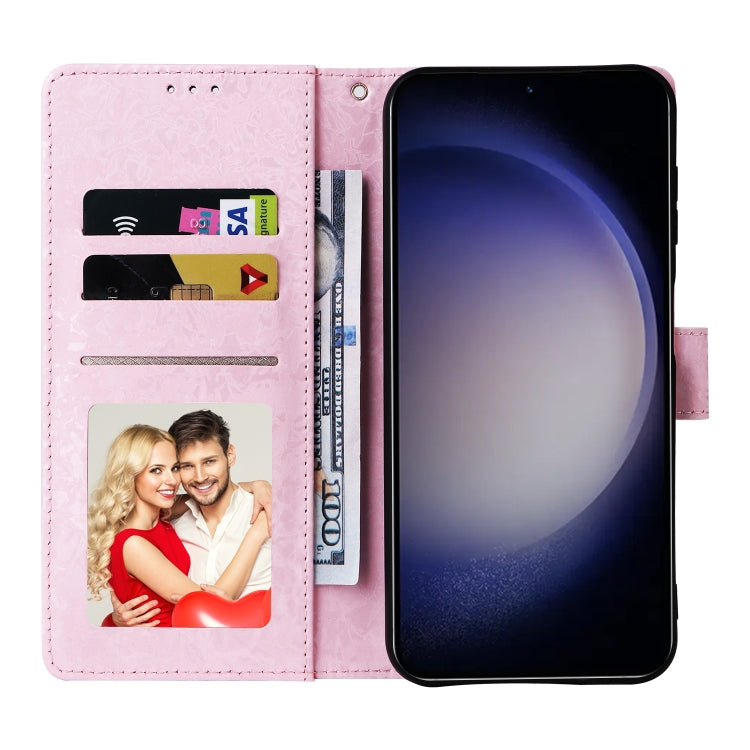 For Samsung Galaxy S24 5G Bronzing Painting RFID Leather Case(Dreid Flower World)