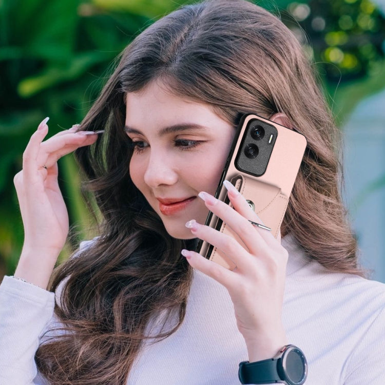 For Honor X50i / 90 Lite Organ Card Bag Ring Holder PU Phone Case(Pink)