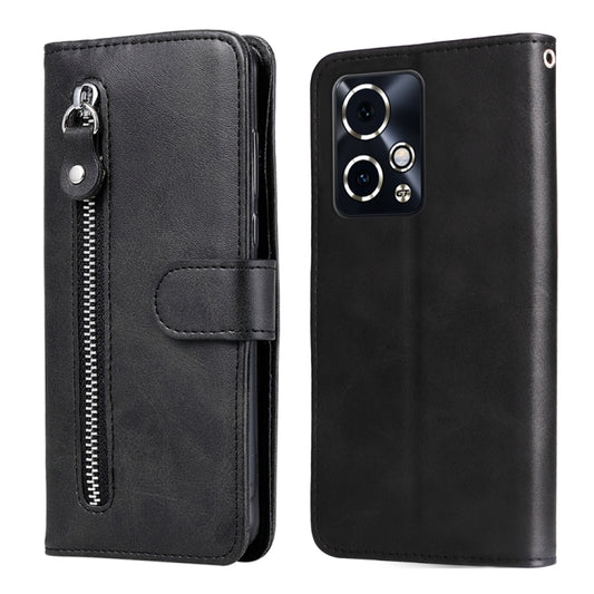 For Honor 90 GT Fashion Calf Texture Zipper Leather Phone Case(Black)