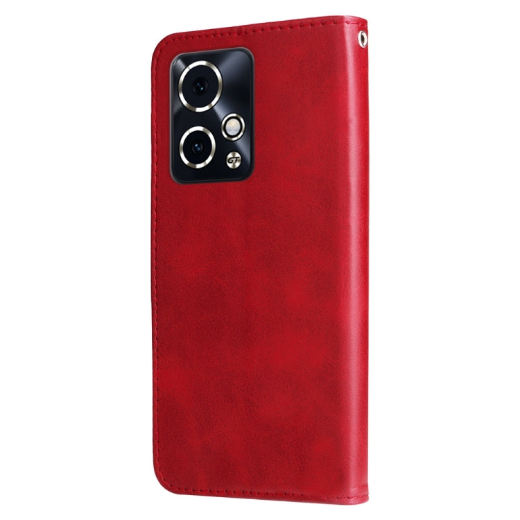 For Honor 90 GT Fashion Calf Texture Zipper Leather Phone Case(Red)