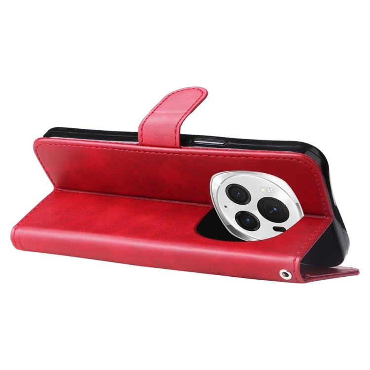 For Honor Magic6 Pro Fashion Calf Texture Zipper Leather Phone Case(Red)